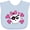 AE-Light Blue, variant on Girl Pirate Skull Valentine Girls Baby Bib