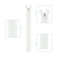 thumbnail image 4 of Uxcell Invisible Zippers, 5Pcs 8 inch Nylon Hidden Sewing Zippers for Sewing DIY Handmade, True White, 4 of 6