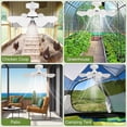 thumbnail image 7 of Solar Rechargeable Ceiling Fan with Light, 25W Solar Panel Powered Small Hanging Fan with 32Wh/10000mAh Battery Backup for Gazebo, Chicken coop, Greenhouse with Remote Control, Adjustable Light, 7 of 7