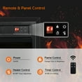 thumbnail image 4 of WAMPAT 26" Electric Fireplace, in-Wall Recessed with Heater, Linear Wall Fireplace with Thermostat, Adjustable Flame Color and Brightness, Remote Control with Timer, 1400W, 4 of 8