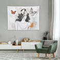 thumbnail image 2 of ONETECH  Art Line Aesthetic Tapestry, Simple Women with Flower Butterfly Wall Hanging, Modern Minimalist Abstract Creative Sketch Wall Décor for Dorm Bedroom Office, 2 of 7