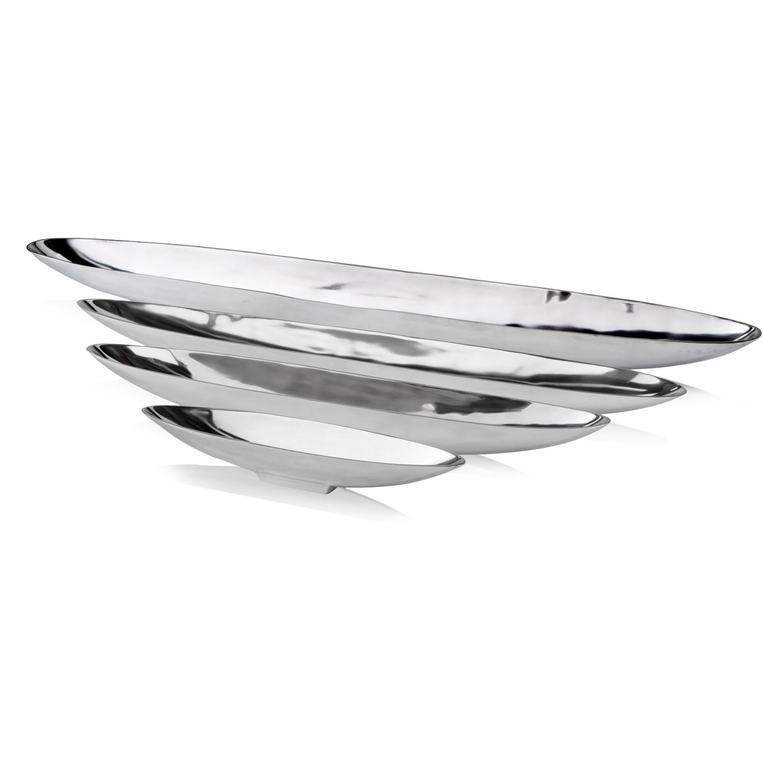 Vassoio Lungo Modern Day Accents Barco 8791 In Alluminio Argento – Formato XXL, Piano Tavolo, Elegante Per Servire O Decorare