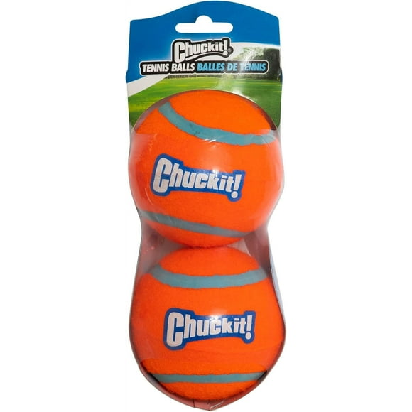Chuckit! Dog Tennis Ball Dog Toy, Extra Large (3.5 Inch Diameter) for Dogs 100+ Lbs, Shrink Wrap Pack of 2