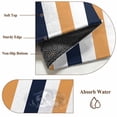 thumbnail image 6 of Burnt Orange Navy Blue Striped Runner Rug 2.7x5 FT, Non Slip Entryway Carpet, Farmhouse Stripe Art Washable Soft Floor Carpet Entrance Mat Non-Shedding Throw Rug for Hallway Laundry Room Bedside, 6 of 9