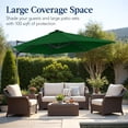 thumbnail image 6 of Best Choice Products 10ft 360 Rotating Cantilever Offset Hanging Market Patio Umbrella w/ Solar Lights - Green, 6 of 10