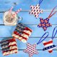 thumbnail image 4 of 30 piezas de decoraciones del Día de los Caídos, adornos del 4 de julio para árbol, adornos de estrella de la bandera patriótica americana, 4 of 5