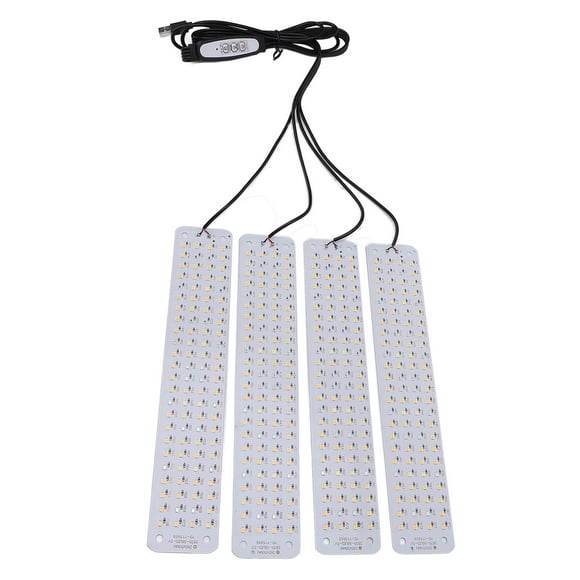 LED Grow Light Panel, 384 LEDs Indoor Plants LED Grow Light High Light Efficiency 5V Safe Low Heat 4 Light Levels Cyclic Memory Timer  for Greenhouse