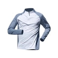 thumbnail image 3 of Men's Half Zip Long Sleeve T-Shirt Sport Track Top Quick Dry Breathable Athletic Training Gear Moisture Wicking Running Fitness Gym Workout Casual | Zenithor,White 4XL, 3 of 6