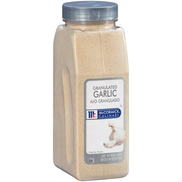 McCormick Culinary Granulated Garlic, MMF7 26 oz - One 26 Ounce Container of Granulated Garlic Powder, Best in Rubs for Beef, Pork, Fish, Poultry or Sauces