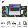 thumbnail image 5 of Long Mouse Pads for Desk,Black Cartoon Dinosaurs Text Pattern Desk Mats on Top Of Desks, Desk Mouse Pad Extra Large with 3mm Non-Slip Base and Stitched Edge for Gaming,Office,Work,Home 35.4"x15.7", 5 of 6
