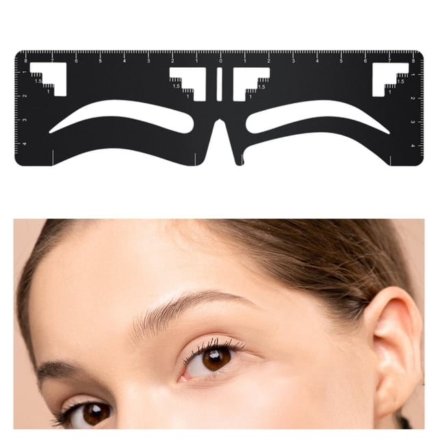 Regla para cejas Reutilizable Profesional Acero inoxidable para cejas C Colcomx Regla de cejas