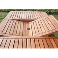 thumbnail image 6 of 7-Piece Acacia Solid Wood Outdoor Patio Dining Set with Cushions - Brown, 6 of 10
