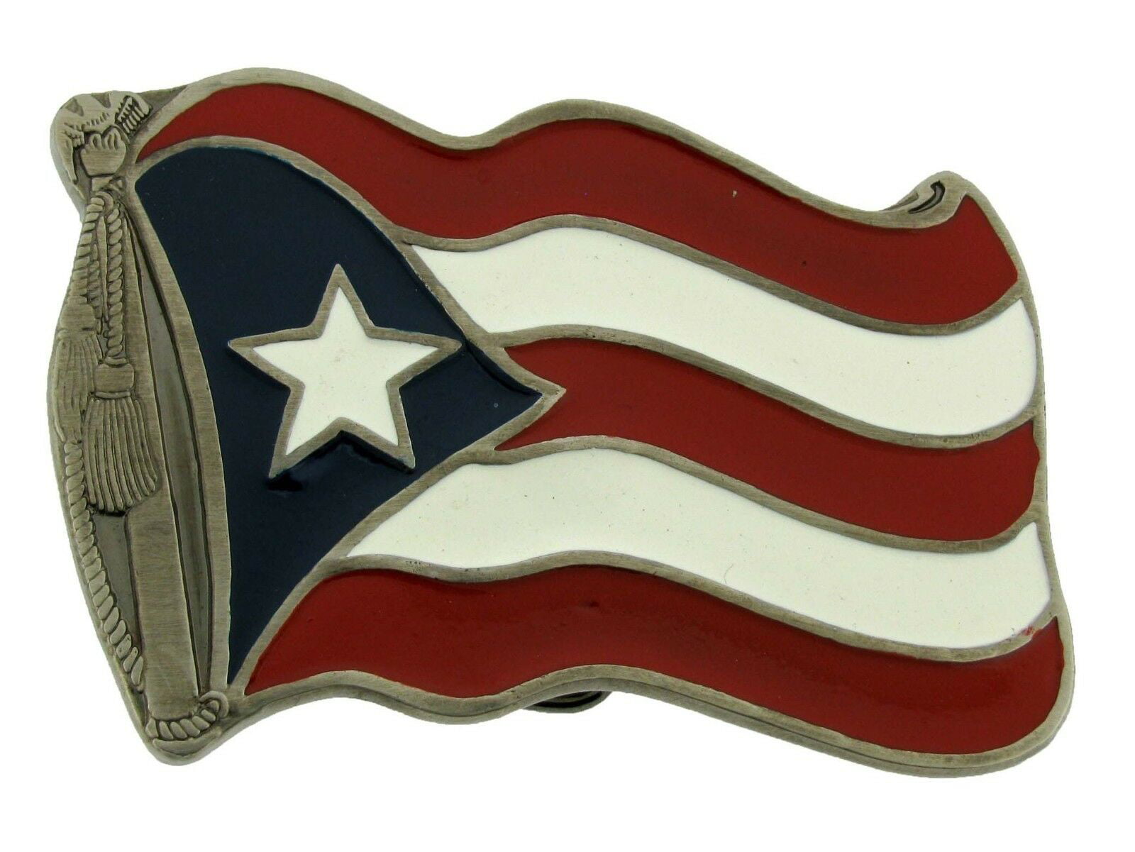 Puerto Rico Flag Metal Fashion Belt Buckle