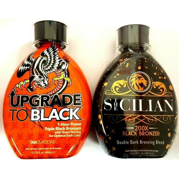 The Sicilian 200X Black Bronzer & Ed Hardy Upgrade To Black Tanning Bed Lotion