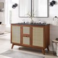 thumbnail image 1 of Modway Soma 48” Double Sink Bathroom Vanity in Walnut Black, 1 of 10