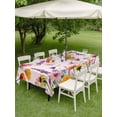 thumbnail image 3 of Outdoor Tablecloth with Umbrella Hole and Zipper, Pink Spring Floral Rectangle Table Cloth 60x84 Inch Waterproof Tablecloth, Elegant Pastoral Flowers Daisy Picnic Table Cover for Patio Camping, 3 of 7