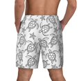 thumbnail image 4 of Goofa Sea Turtle Printed Men's Swim Trunks Board Shorts Quick Dry Mens Swimming Trunks with Compression Liner,Breathable Fit Hawaii Beach Shorts-3X-Large, 4 of 9
