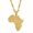 TYHL250029-Gold Color-60cm by 3mm Chain, variant on Africa Map Pendant Necklaces Women Men Silver Color/Gold Color African Ethnic Jewelry