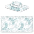 thumbnail image 2 of GZHJMY Boho Dragonfly and Parsley Pattern Soft Luxury Set of 3 Towels, 1 Bath Towel+1 Hand Towel+1 Washcloth, Multipurpose for Bathroom, Hotel, Gym, Spa and Beach, 2 of 5