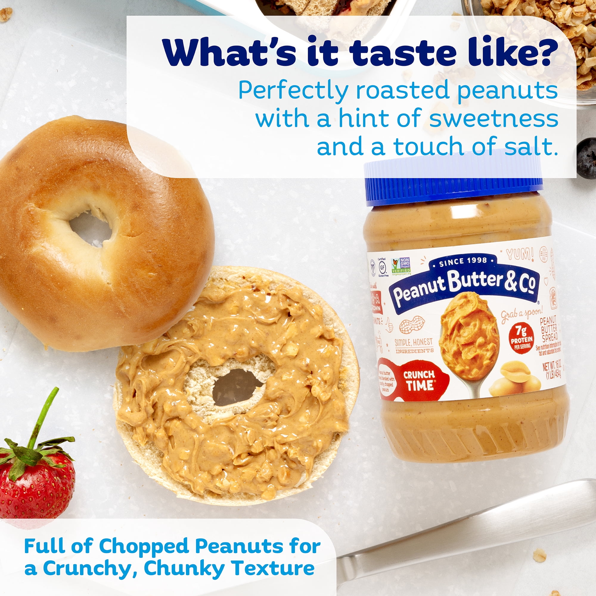 Peanut Butter & Co, Crunch Time Flavored Peanut Butter Spread, 16 oz, 6 pack