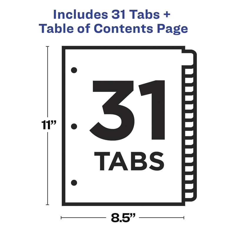 Avery 1-31 Dividers, 31-Tab Ready Index Set photo 4