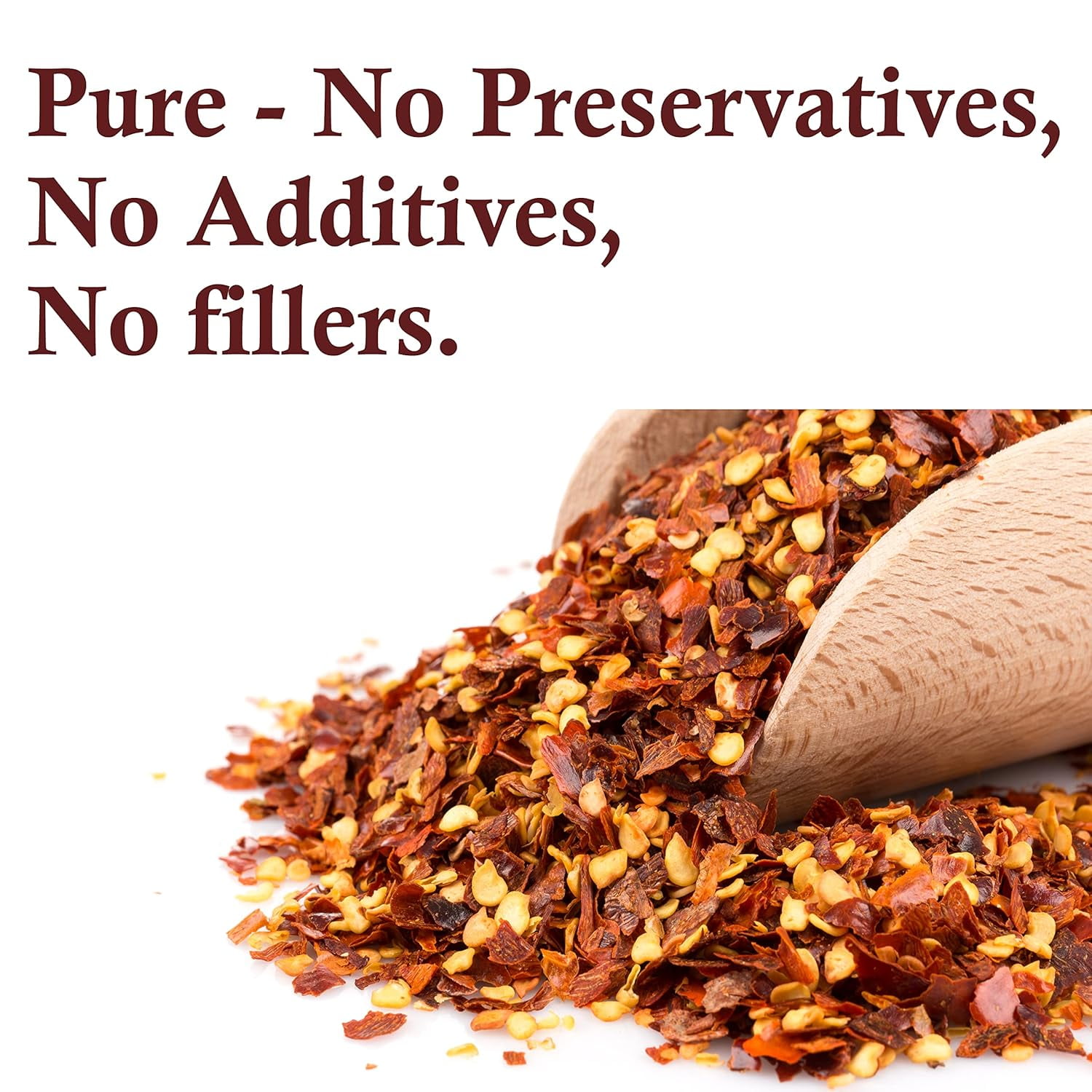 The Spice Way Crushed Red Pepper Flakes 32 oz - Hot Red Chili Pepper Flakes - All-Natural, and Preservative-Free.