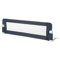 YYAo Bed Guard Rails,Bed Fence,Bed Gate for Baby,60-Inch Foldable Bed Rail Swing Down Baby Bed Guard Rail with Adjustable Safety Strap-Grey