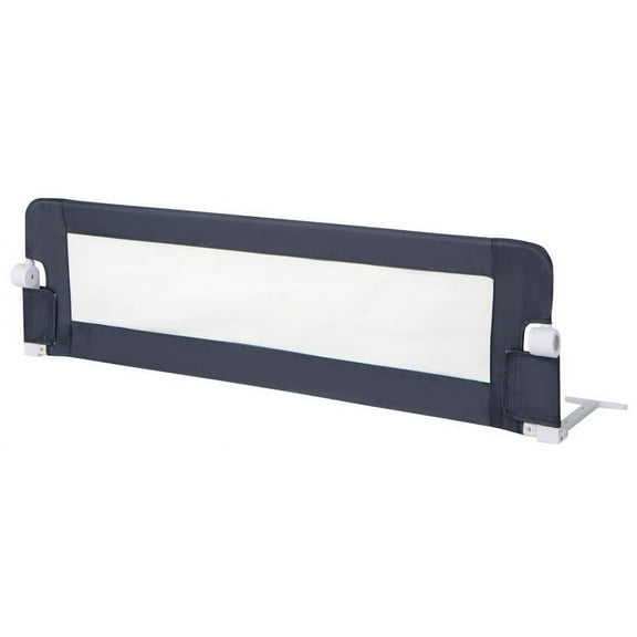 Spaco 60-Inch Foldable Bed Rail Swing Down Baby Bed Guard Rail with Adjustable Safety Strap-Grey, Bed Rail for Queen, King, Twin, and Bunk Size Beds