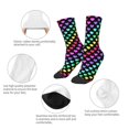 thumbnail image 3 of Uemuo Rainbow Hearts Printed Kids Boys Socks Seamless Crew Socks Crazy Funny Athletic Sport Socks for Children, 3 of 6
