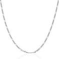 thumbnail image 2 of 14k White Gold Solid Figaro Chain 1.9mm 16 in, 2 of 4