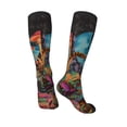thumbnail image 5 of Lsque Galactic Jungle Dinosaurs Printed Crew Socks Men's Women's LightWeight Thin Casual Calf Socks ,Knee High Socks,Cotton Socks, 5 of 9