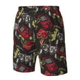 thumbnail image 6 of Uemuo Vintage Gaming Pattern Men's Swim Trunks Hawaiian Beach Bathing Suit Swimsuits Beach Quick-Dry Shorts with Pockets-X-Large, 6 of 9