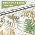thumbnail image 3 of Bathway Gold Shower Curtain Hooks, 12PCS Minimalist Simple Double Shower Curtain Rings, Rust-Resistant Metal Shower Hooks Shower Curtain Hangers, Shower Rings for Bathroom Shower Rods Curtains, 3 of 7