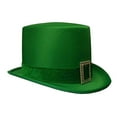 thumbnail image 2 of Sombrero de copa verde Yinane Accesorios de disfraz de duende con Hebilla para celebración familiar Cinta Verde, 2 of 8