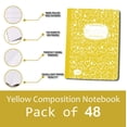 thumbnail image 6 of AUKSales Composition Notebook 9-3/4" x 7-1/2", Wide Ruled | Case Pack of 48 | Marble Cover -100 Sheets | Ideal for bulk buyers, retailers and wholesalers | Yellow, 6 of 6