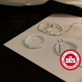 thumbnail image 6 of 925 Sterling Silver Valentine's Day Mother's Day Like The Milky Way Fashion Ear Cuff Sparkling Earrings Shiny Sandblasting Process 2.7g (pair/silvery Total Weight) Low Allergy,【silvery】, 6 of 10