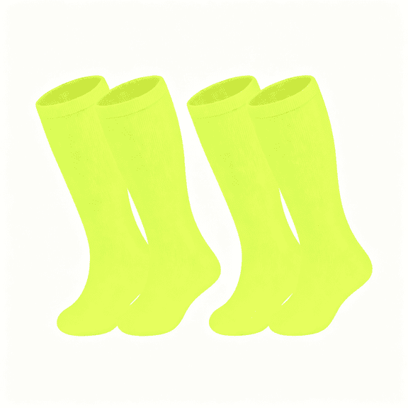 TELOLY 2 Pairs Toddler Soccer Socks Kids Baseball Socks Youth Boys Girls Softball Football Accessories Knee High Team Sport Sweat-Wicking Breathable Athletic Socks
