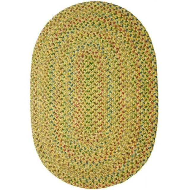 Rhody Rug Sophia Tapis Ovale Tressé, Sable Naturel, 2 Pieds x 3 Pieds, Réversible, Intérieur/extérieur