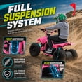 thumbnail image 6 of IVFJFV 36V Electric 4 Wheeler, Electric Four Wheeler with Rubber Tires, 500W Off-Road All-Terrain Featuring Dual Speed Adjust, Front Rear Shock Absorbers, Multiple Safety Protection Designs,PINK, 6 of 9