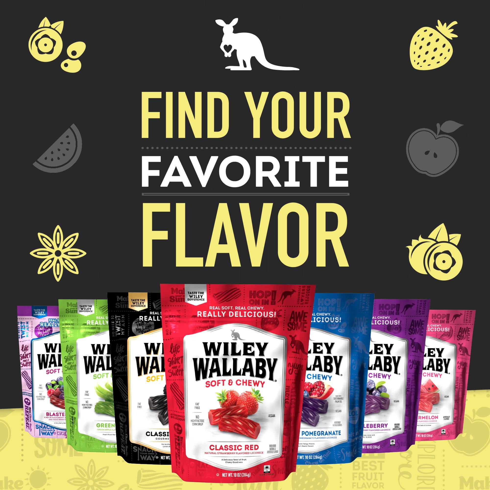 Wiley Wallaby Licorice 24 Ounce Classic Gourmet Soft & Chewy Australian Black Licorice Candy Twists, 2 Pack