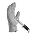 thumbnail image 2 of Grey PU Coated Cut Resistant Glass Handing Gloves, 2 of 6