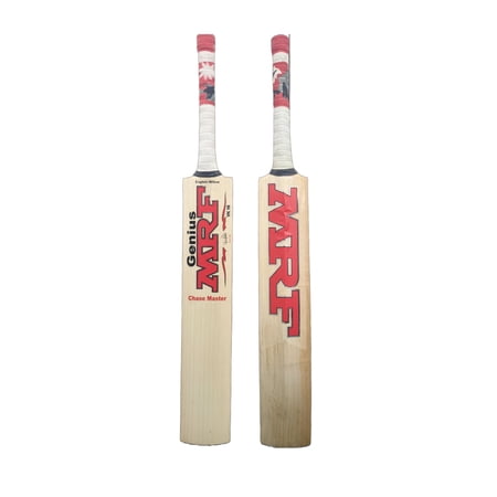 MRF Genius Adult Chase Master Cricket Bat 2024, Red/White, Medium