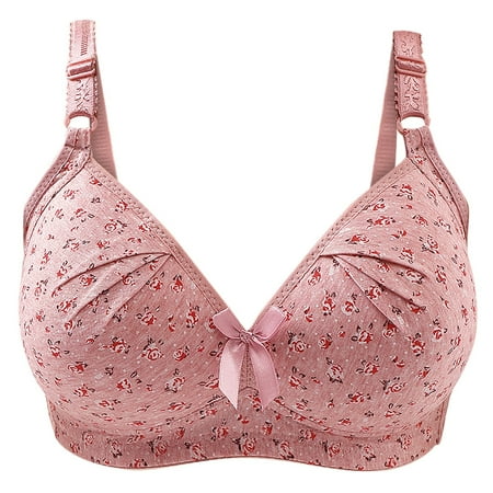 

Women s Full Coverage Plus Size Bra Comfort Wirefree Minimizer Bra Printed Soft Lightly Support Everyday Bra