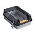 thumbnail image 3 of Blateno Semi Enclosed High Sides Cat Litter Box with Litter Scoop, Anti-Splash Detachable Plastic Kitten Toilet, Odor Control Filter Mat Large Capacity Litter Pan for Indoor Cats, 3 of 7