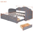 thumbnail image 6 of JERFIT Twin Size Upholstered daybed with Cloud-Shaped Backrest Trundle 2 Drawers and USB Ports, 6 of 8