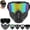 Colored, variant on Detachable Full Face Goggle Mask, Anti-Fog Windproof Protective Safety Glasses For Riding, Grass Cutting