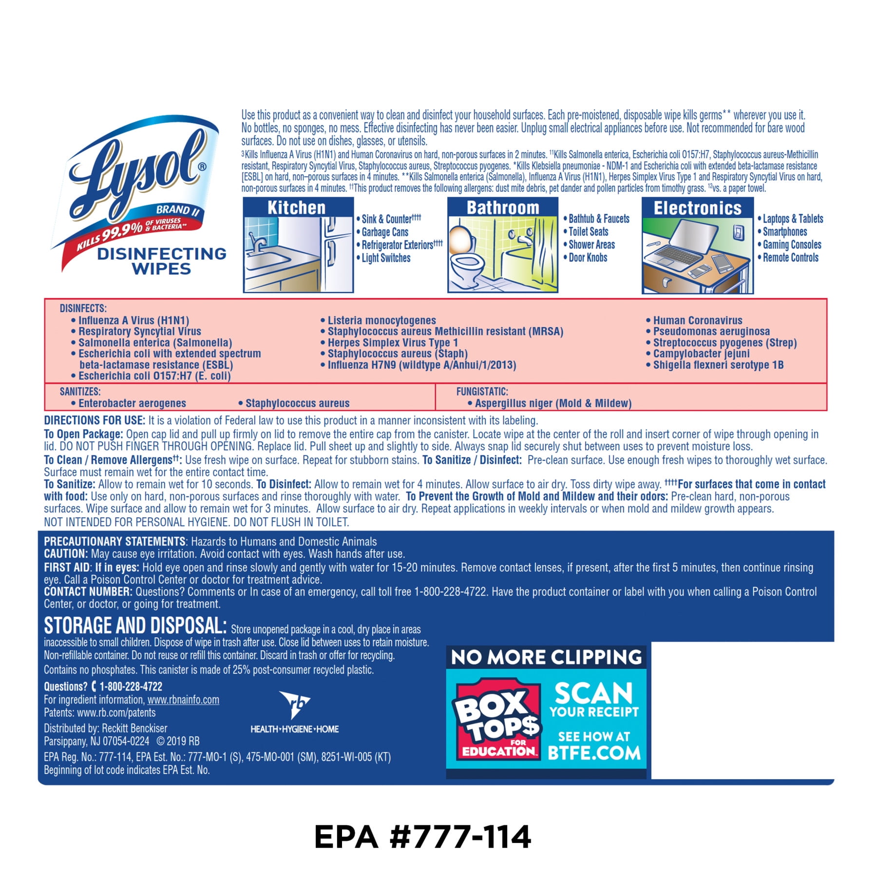 Lysol Disinfecting Wipes, 2 Lemon Lime & 1 Mango Hibiscus, 105ct(3X35ct), Brand New Day, Tested & Proven to Kill COVID-19 Virus