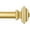 Warm Gold, variant on Gold Curtain Rods for Windows 72 to 144 Inches(6-12ft), 1 Inch Long Curtain Rod 32 to 144 Inches, Heavy Duty Decorative Single Drapery Rods, Square End