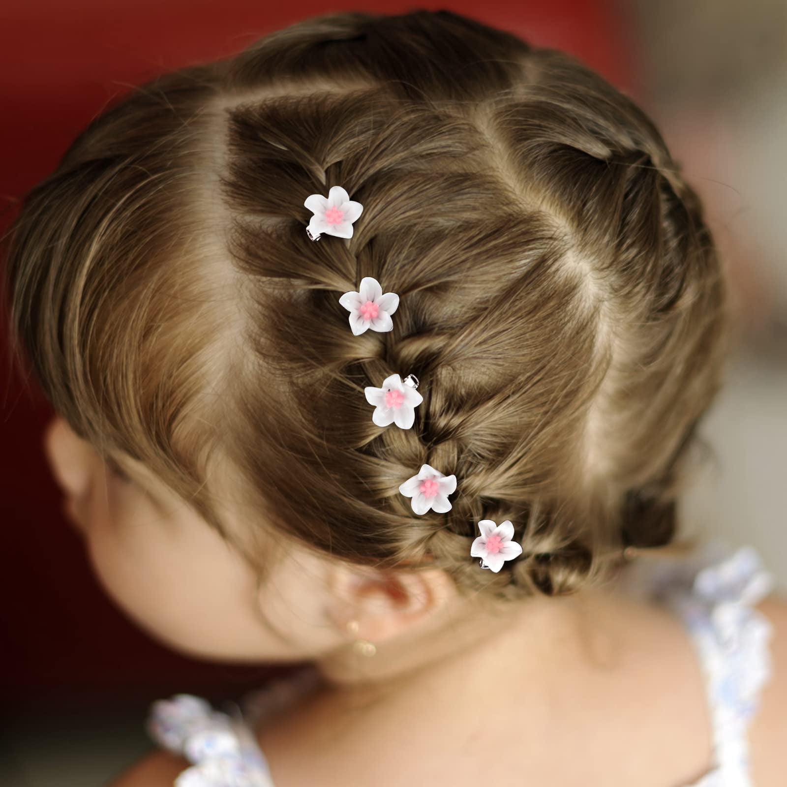 Amazon.com : SWEETV Flower Girl Headpiece White Tulle Flowers Wedding  Headband for Girls Toddler Hair Accessories for Birthday Party : Beauty &  Personal Care