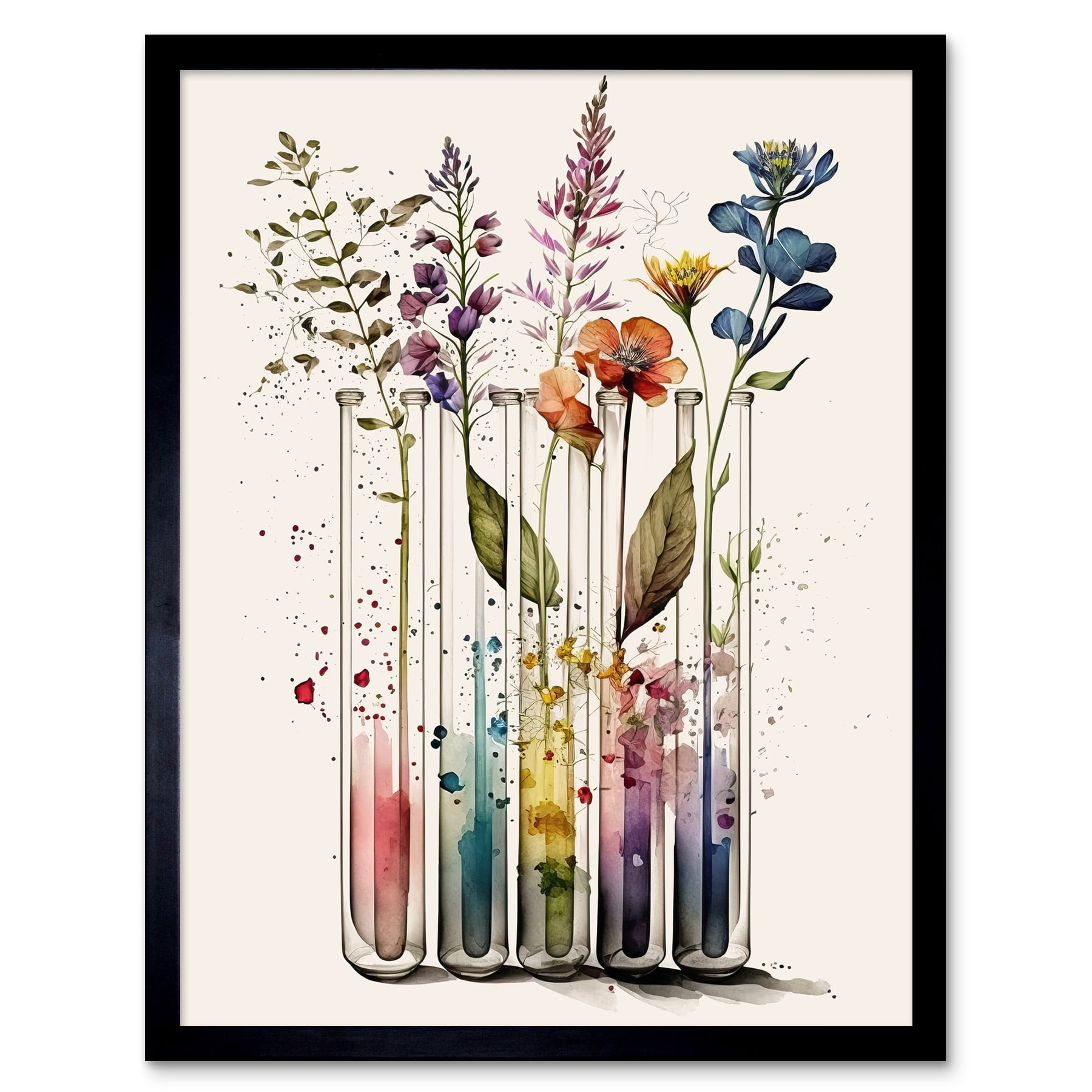Wee Blue Coo 'Pedal It Out' Cycling Art Print - Framed Poster 12x16 Inches, Wall Decor